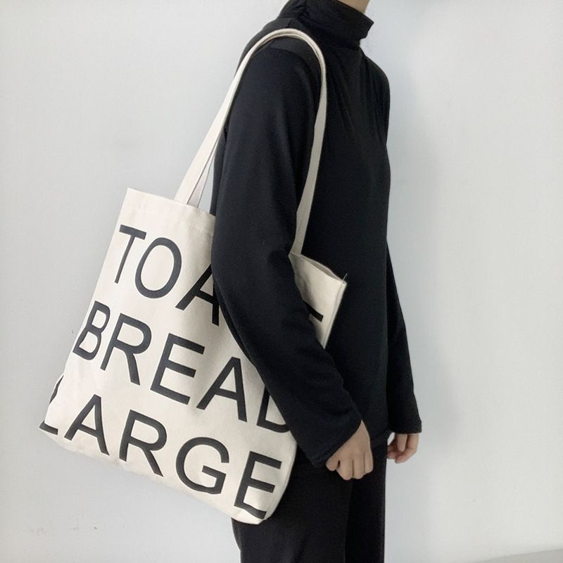 Túi vải canvas phong cách vintage  TOAST LARGE ( có khóa và có ngăn phụ)