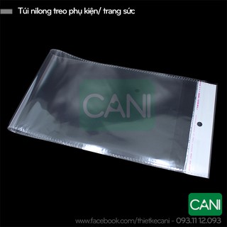 100gr túi nilon opp có màng ngọc - bao đựng trang sức, phụ kiện có lỗ treo bao nilon bao màng ngọc