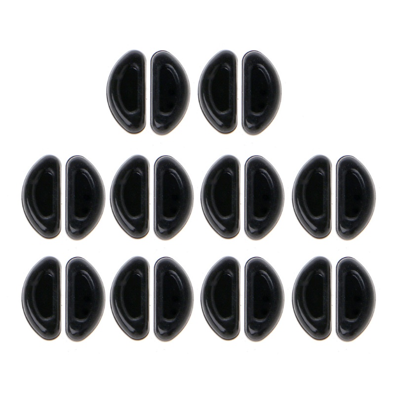 Set 10 Cặp Đệm Mũi Mắt Kính Bằng Silicon Mềm Tự Dính Chống Trượt Dễ Sử Dụng