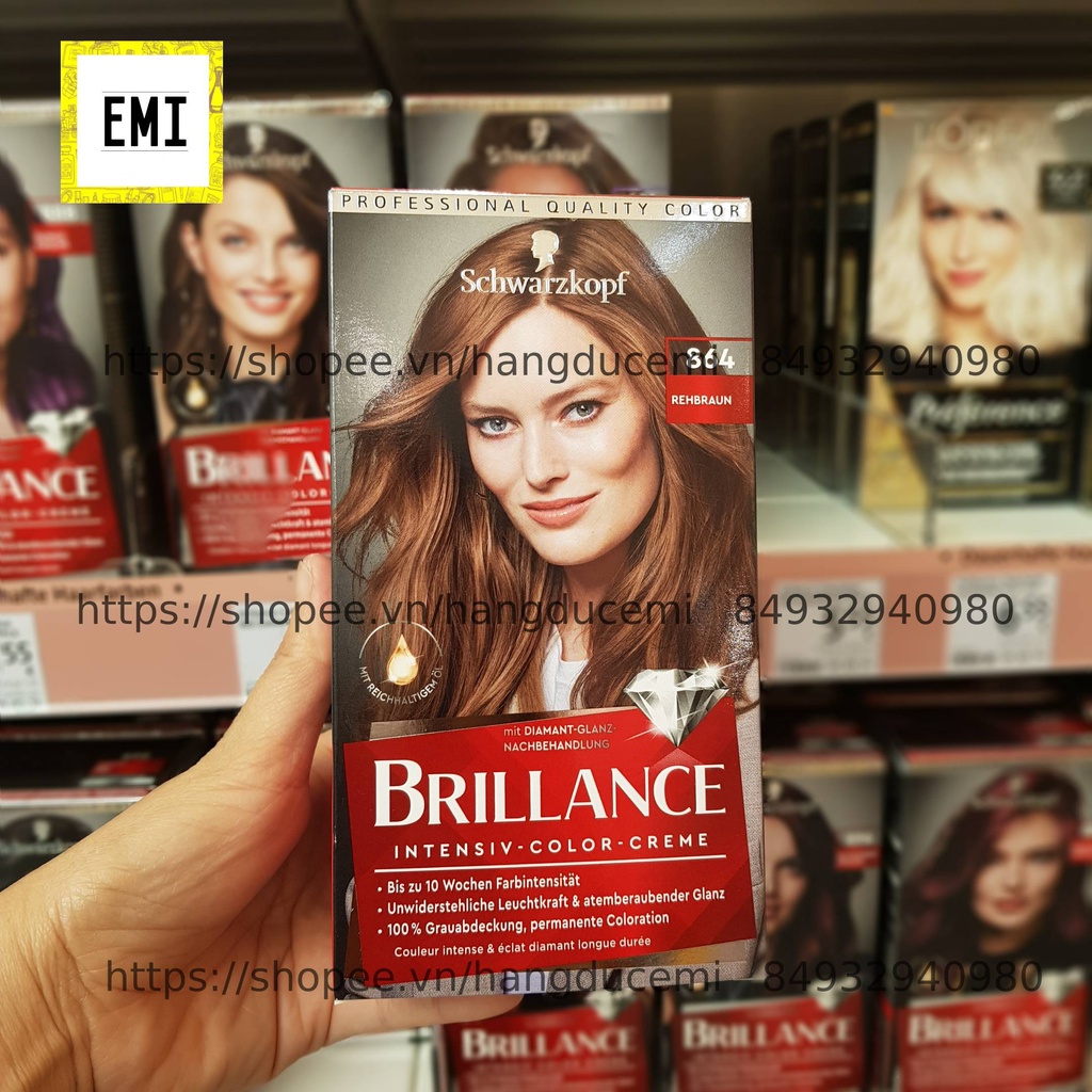 Thuốc nhuộm tóc Schwarzkopf Brillance hàng Đức [CÓ BILL ĐỨC]