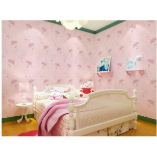 5m giấy dán tường hoa hồng tím 4 cánh