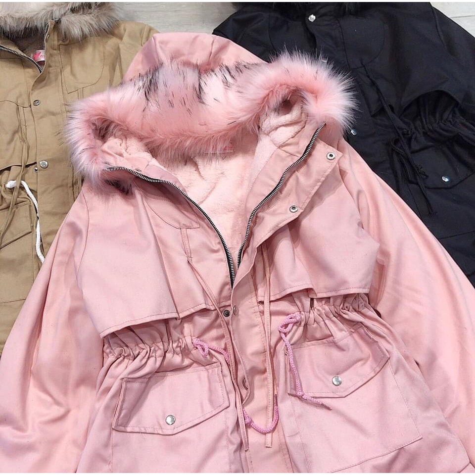 Áo khoác kaki lót lông siêu ấm