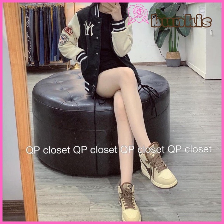 Áo Bomber NY Chất Nỉ Trong Lót Lông, Logo Thêu Cúc Bấm | BigBuy360 - bigbuy360.vn