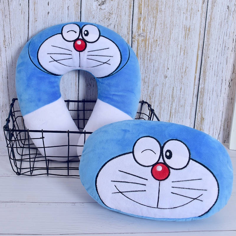 Gối kê cổ hình chữ U họa tiết hoạt hình Doraemon dễ thương