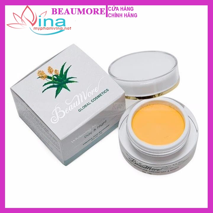 KEM BEAUMORE WHITENING MOISTURE CREAM DAY & NIGHT - DƯỠNG TRẮNG DA NGÀY VÀ ĐÊM 15G