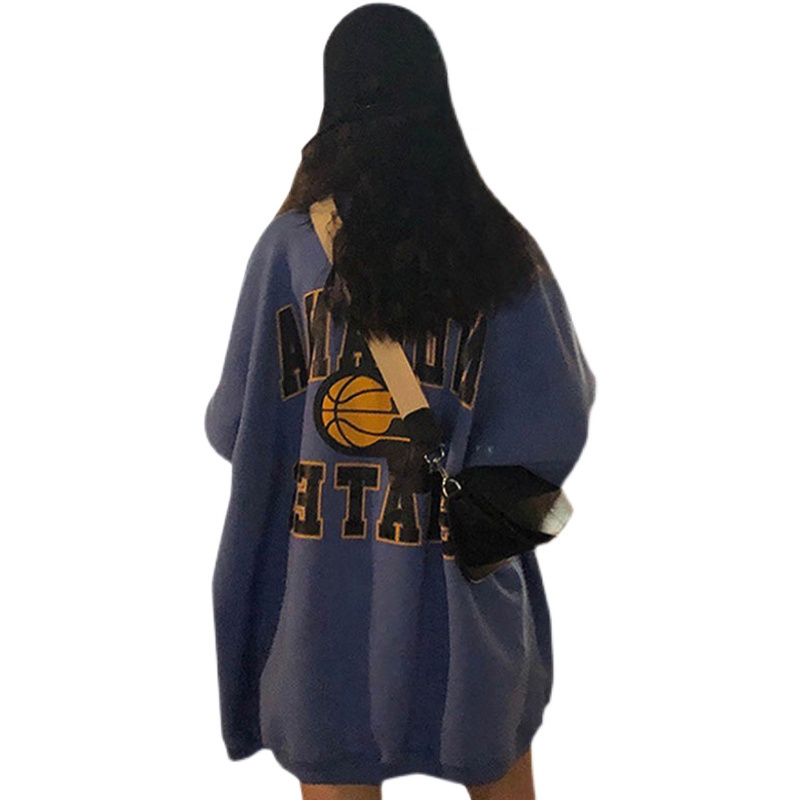 Áo Sweatshirt Tay Dài Cổ Tròn Vải Mỏng In Họa Tiết Cổ Điển Thời Trang Mùa Thu Phong Cách Hàn Quốc Cho Bạn Nữ | BigBuy360 - bigbuy360.vn