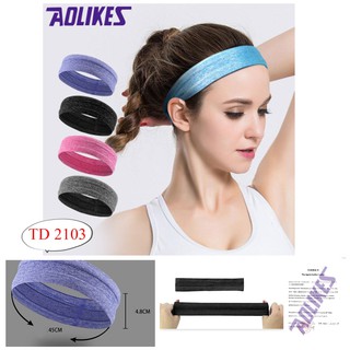 Bán buôn - AOLIKES TD 2103 (1 chiếc) ĐAI BĂNG TRÁN THẤM MỒ HÔI CO DÃN chuyên gym, hàng chính hãng