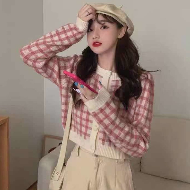 Áo Len Nữ Cổ Thuyền Kẻ Sọc Ngắn