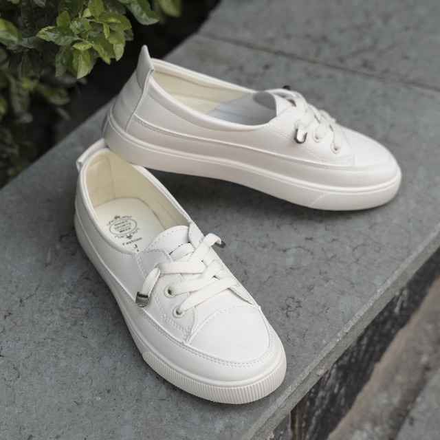 [ảnh thật] Giầy lười basic ( Trắng, Be) | BigBuy360 - bigbuy360.vn