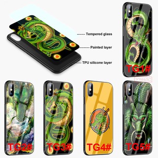 Ốp điện thoại kính cường lực viền tpu mềm in hình rồng thần cho phone 6 13 7 8 plus xr x xs max - a437