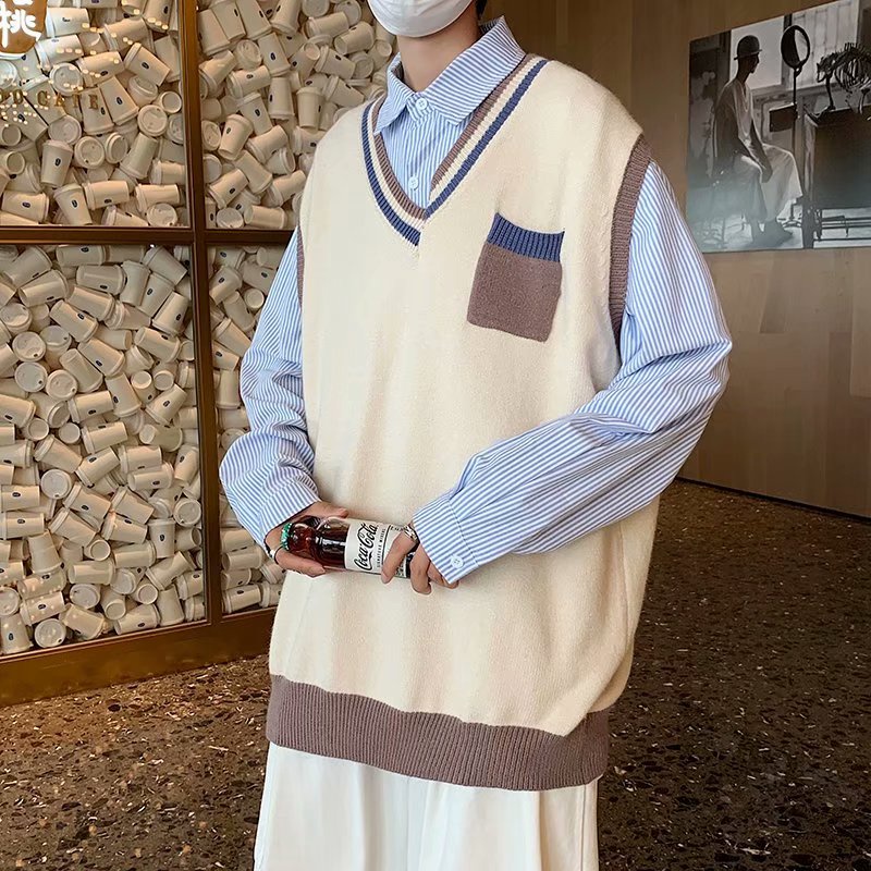 Áo len không tay cổ chữ V thời trang dành cho nam fashion bigsize áo len nữ kiểu hàn quốc áo len nam hàn quốc unisex