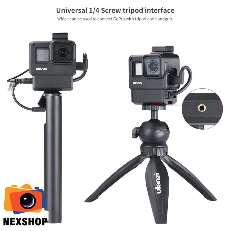 Ngàm mở rộng Ulanzi hỗ trợ quay phim dùng MIC rời và Apdapter Mic GoPro Hero | BigBuy360 - bigbuy360.vn