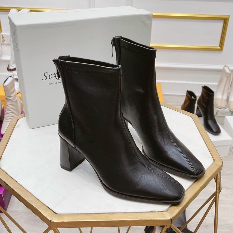 Boot lửng gót trụ 7P - Fullbox