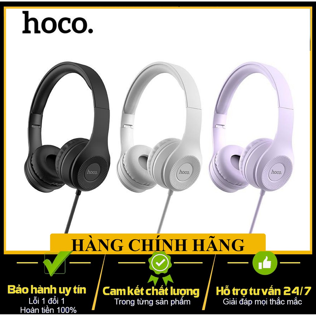 [Hàng Chính Hãng] Tai Nghe Chụp Tai Có Dây,  Có Micro HOCO W21/Tai Nghe Chơi Game