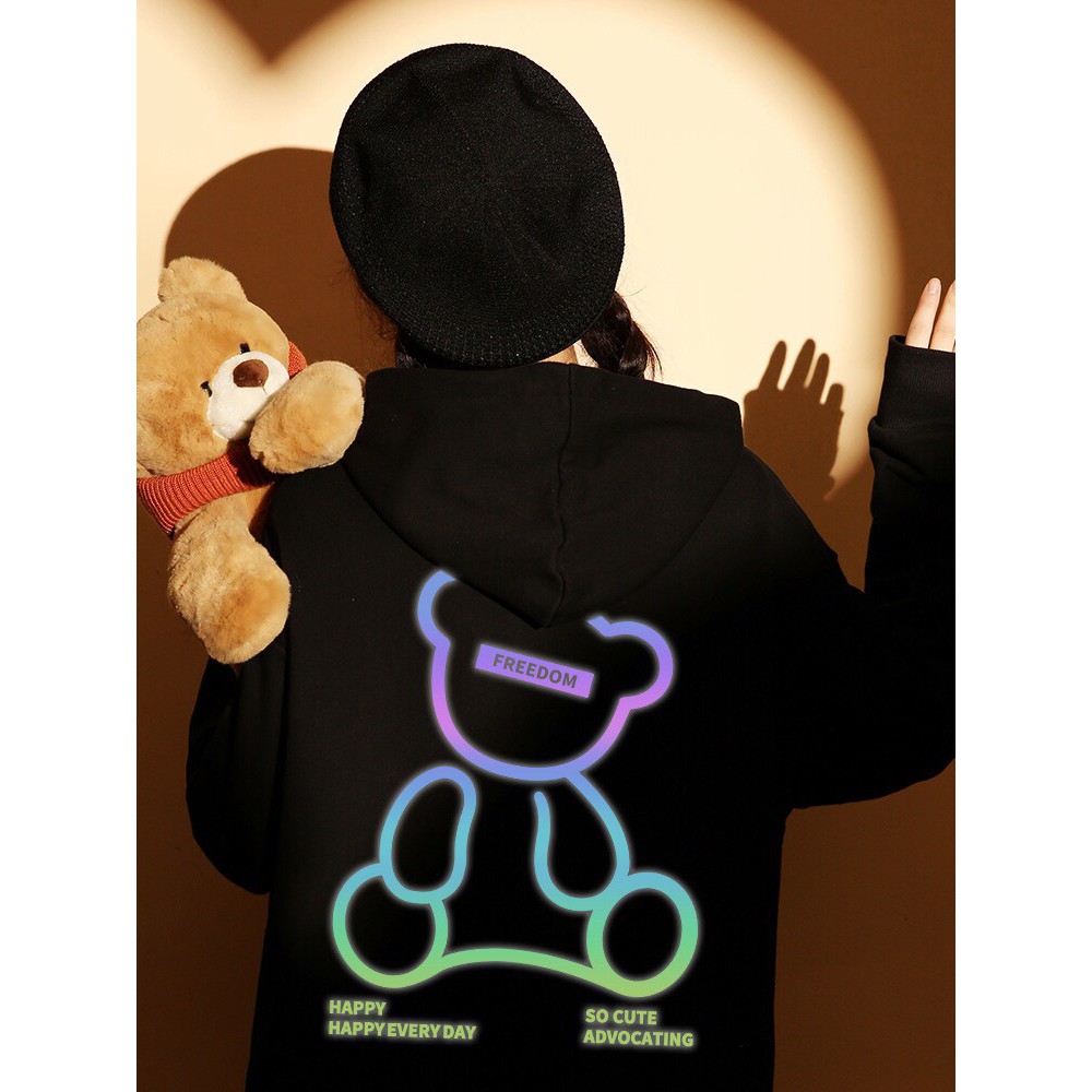 Áo Hoodie In Hình Phản Quang Gấu Cưng | BigBuy360 - bigbuy360.vn