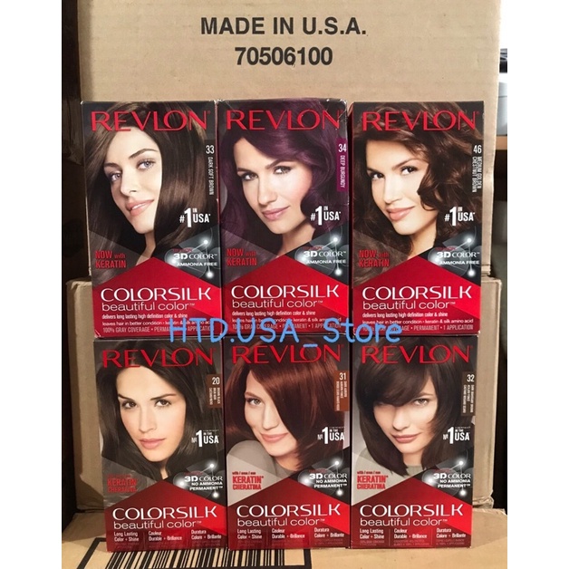 Thuốc Nhuộm Revlon Color Silk Beautiful 3D, Thuốc Nhuộm Tóc Phủ Bạc Thời Trang USA