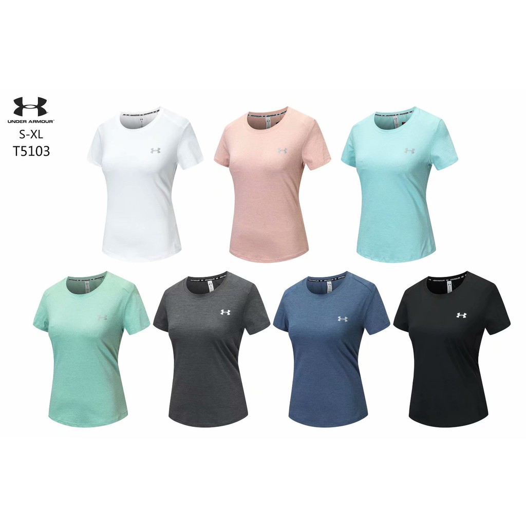 Under Armour  Được bọc Aresto khô Hàng ghế mồ hôi Áo khoác thể thao Thể hình Chạy bộ Yoga tay áo ngắn  Áo sơ mi nữ