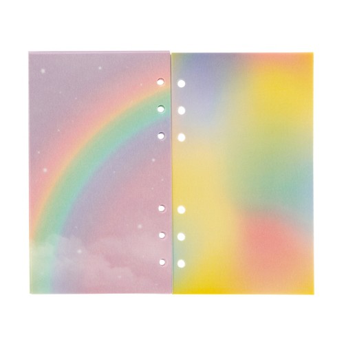 Giấy Trang Trí ARTBOX Hàn Quốc Có Đục Lỗ Bìa Nhuộm Màu Cầu Vồng Cỡ A6