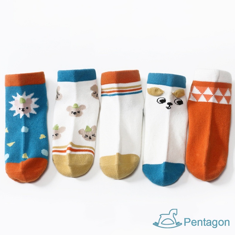 Set 5 Đôi Vớ Họa Tiết Hoạt Hình Dễ Thương Cho Các Bé