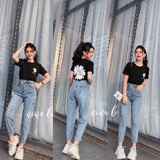 QUẦN JEAN NỮ RÁCH GỐI SIÊU TÔN GIÁNG