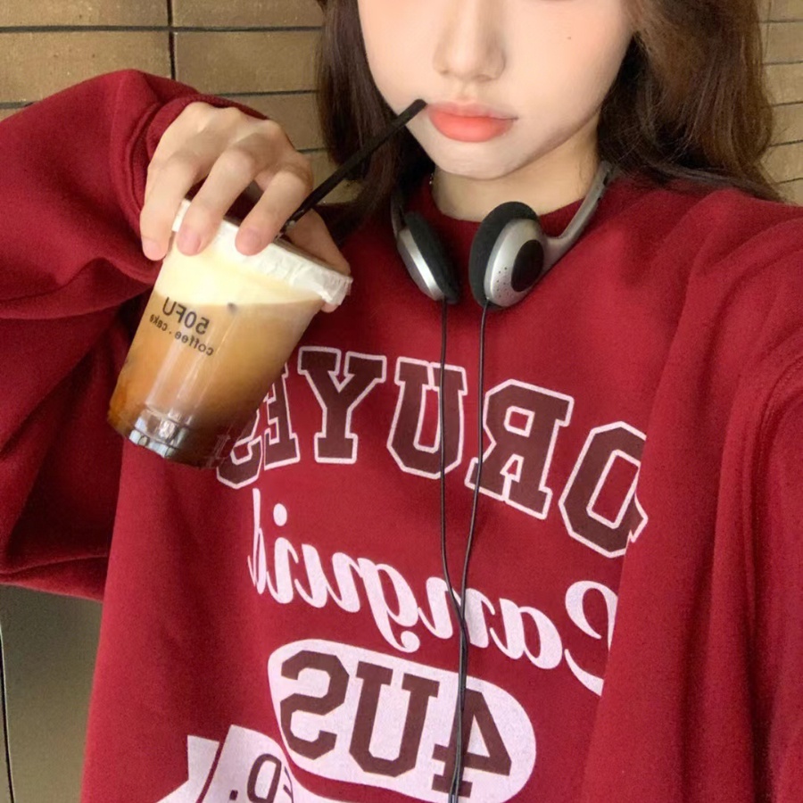 NRVP Mới Áo Thun Tay Dài Dáng Rộng In Chữ Phong Cách Hàn Quốc 2023