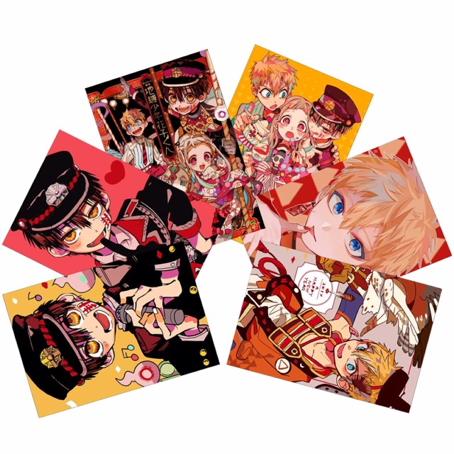 11 Card để ví jibaku shounen hanako -kun ép lụa