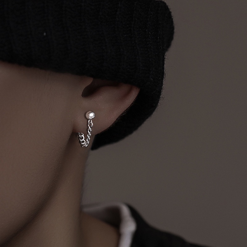 Khuyên tai dáng dài thiết kế đơn giản cá tính cho nam