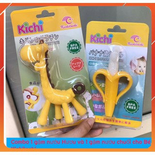 Gặm nướu Hình hươu, hình chuối Silicone không BPA an toàn cho Bé - Kichi
