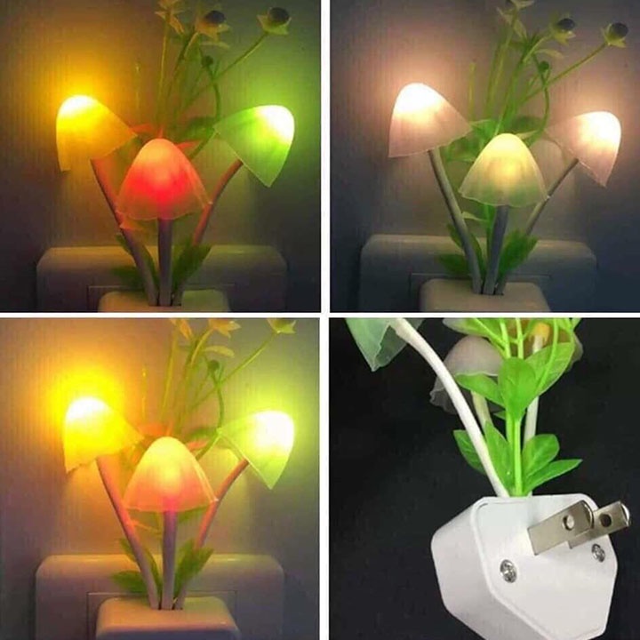 Đèn ngủ  hình cây nấm mini cảm ứng ánh sáng thông minh