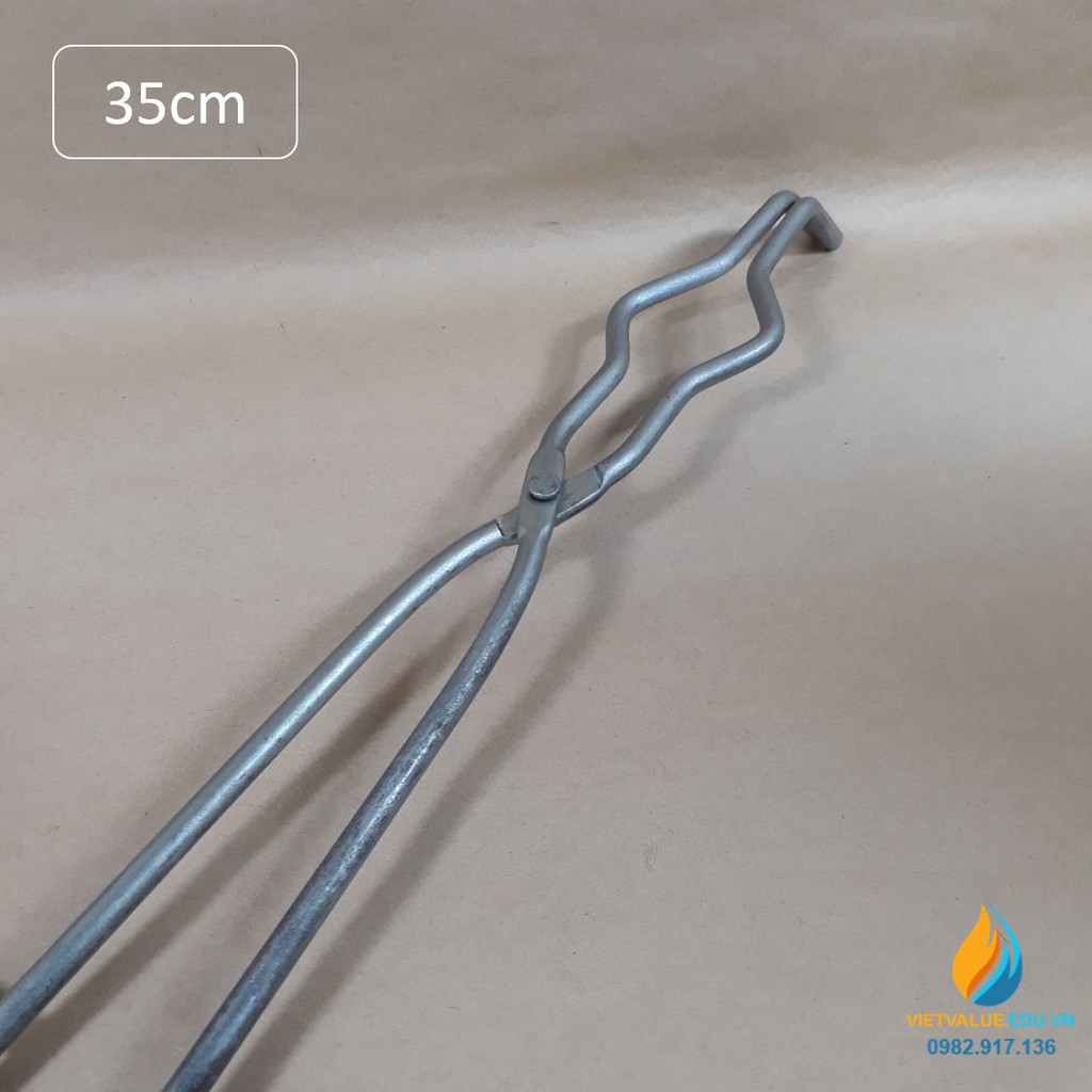 Kẹp gắp chén sứ phòng thí nghiệm, chiều dài 35cm, kẹp inox