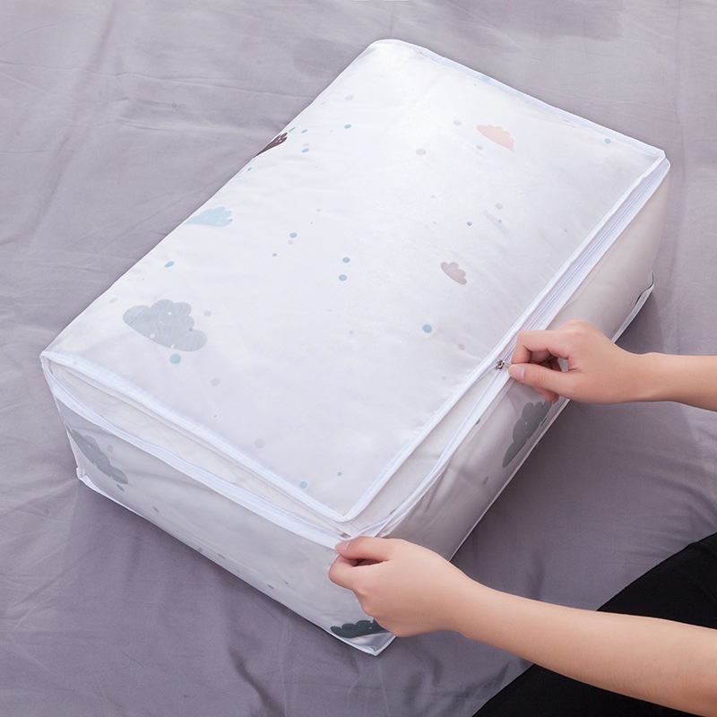Túi đựng quần áo chăn mền chống bụi bẩn chống ẩm mốc sức chứa lớn trong suốt tiện lợi