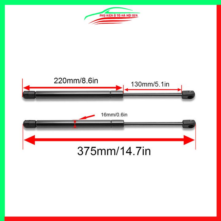 Bộ ty thủy lực ben hơi chống nắp capo Acura TL 2004-2008 tự động kèm phụ kiện lắp