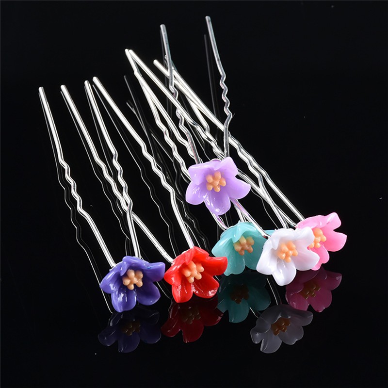 Set 10 trâm cài tóc cô dâu hình hoa phong cách thanh lịch xinh đẹp