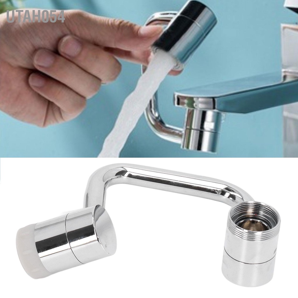 [Hàng Sẵn] Bộ mở rộng vòi Đồng thép không gỉ ABS 1080 Độ 22mm Đường kính bên trong chuyển đổi có thể xoay【Utah054】