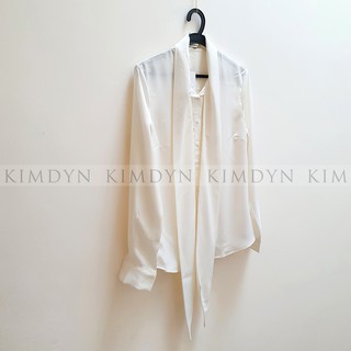 Áo sơ mi nữ lụa satin cổ điển sang trọng KimDyn [KDASM01]
