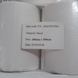 Giấy in mã vạch thường 100x100 cuộn 50m 1tem/ hàng
