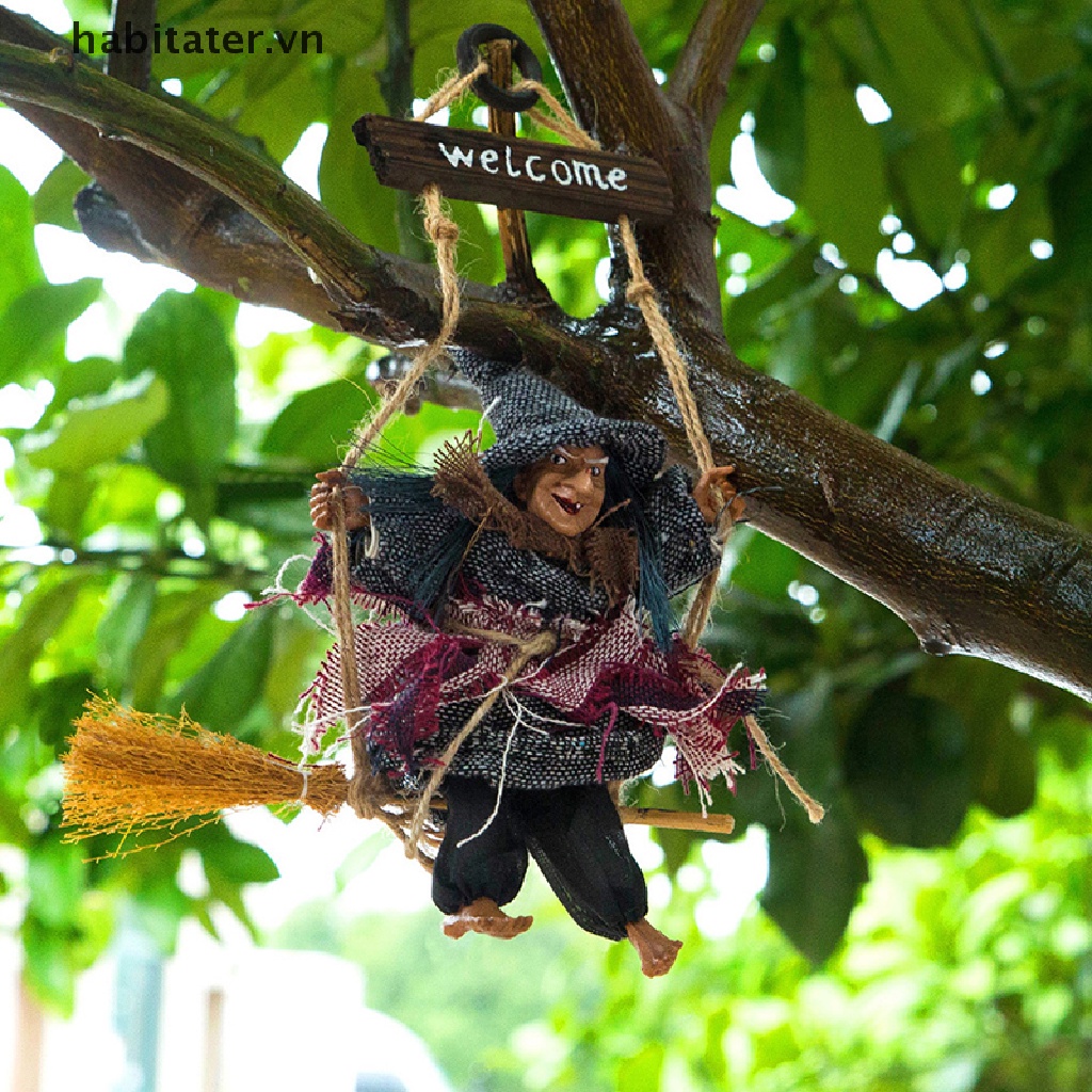 Mô Hình Búp Bê Phù Thủy Bay Trang Trí Halloween