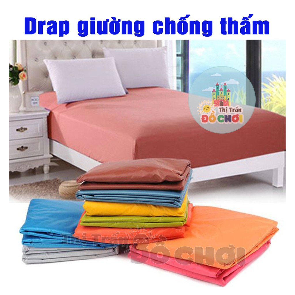 Drap giường chống thấm bảo vệ nệm ngăn thấm nước 1m8 1m6 đồ dùng cho bé  - Thị trấn đồ chơi