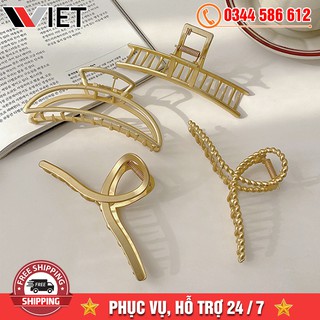 Kẹp càng cua kim loại vàng cỡ lớn hottrend