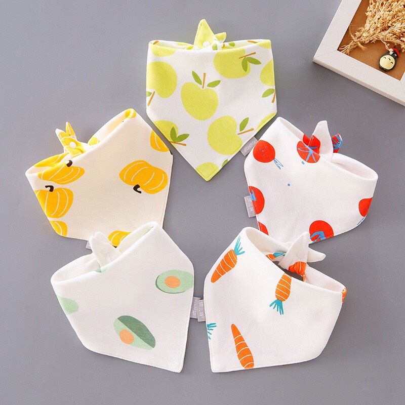 Set 5 yếm tam giác giữ ấm cổ cho bé cực kì xinh có cúc bấm tiện lợi - 𝐘𝟔𝟑