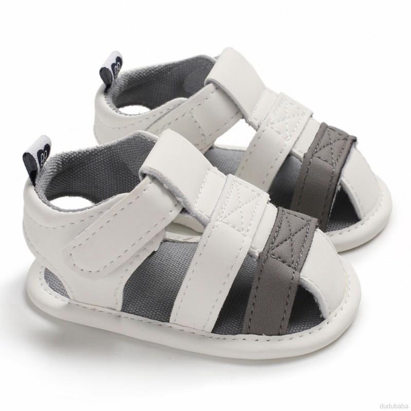 Giày sandal da PU chống trượt thời trang dành cho bé trai từ 0-18 tháng tuổi