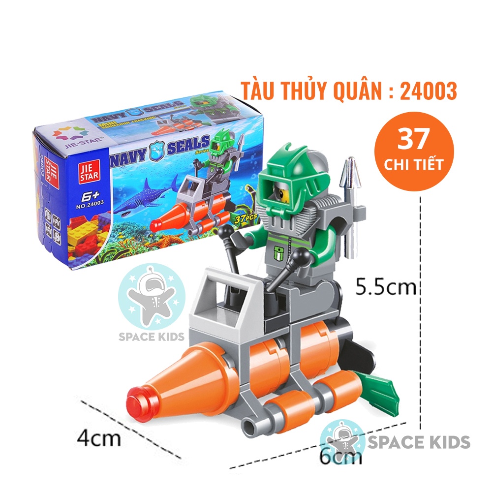 Đồ chơi mô hình lắp ráp 3D chủ đề Hải quân từ 24 đến 37 cho bé