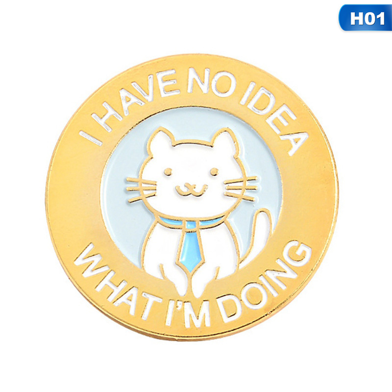 Huy Hiệu Cài Áo Hình Chú Mèo Đáng Yêu