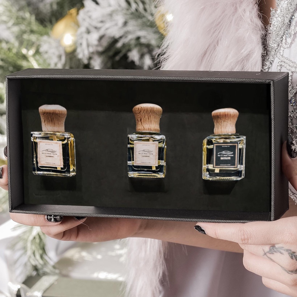 Nước hoa xe hơi gài cửa gió - LUXURY SET 3 CHAI MÙI HƯƠNG SEA SALT - JOMALONE LONDON mùi hương sảng khoái, tự do 10m