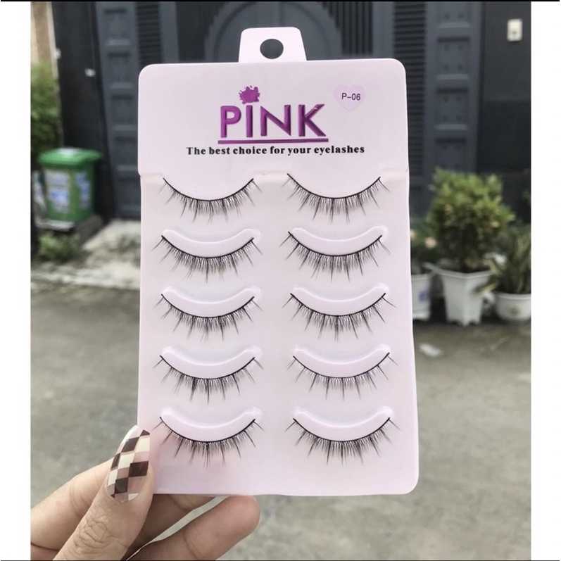 LÔNG MI Giả Pink hộp hồng 5 cặp cao cấp
