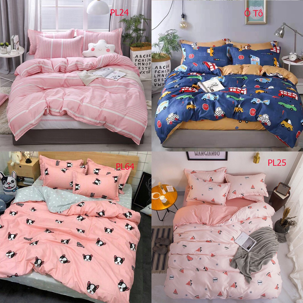 SET Vỏ CHĂN GA GỐI COTTON POLY NHẬP KHẨU SIÊU ĐẸP (nhắn shop để chọn mẫu ) | BigBuy360 - bigbuy360.vn