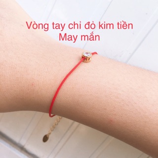 Vòng tay chỉ đỏ kim tiền may mắn