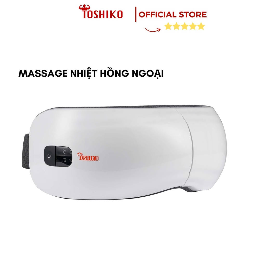 Máy massage mắt thông minh bluetooth TOSHIKO công nghệ nhiệt hồng ngoại giúp xoa dịu mỏi mắt hỗ trợ tan quầng thâm mắt