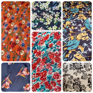 Vải Voan Chiffon họa tiết hoa mềm, rủ
