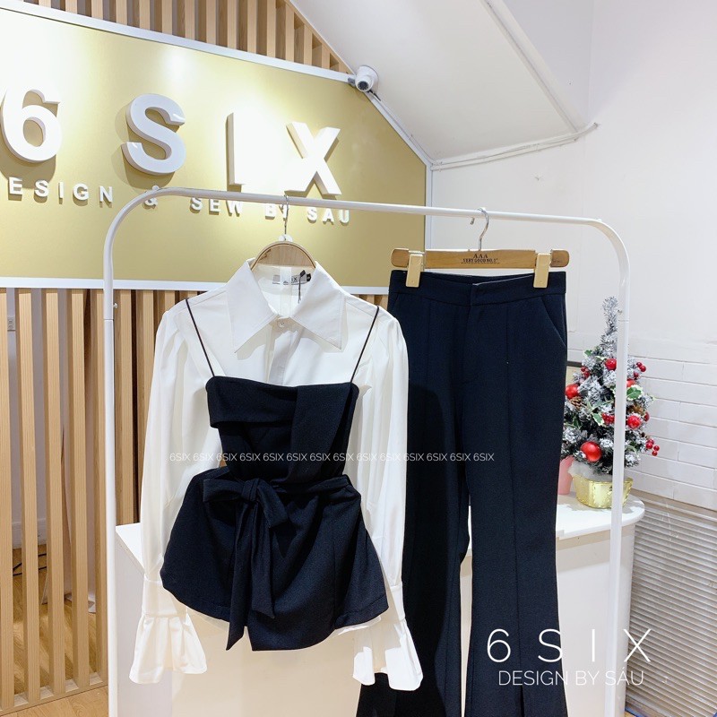 Áo yếm kiểu nữ thắt eo (giá trên không bao gồm áo sơ mi ), áo 2 dây chất umi co dãn 4 chiều 6SIX closet